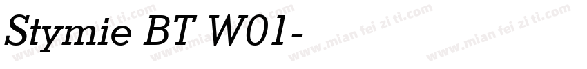 Stymie BT W01字体转换